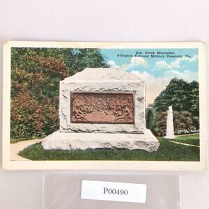 General Crook Monument Arlington National Military Cemetery VA 1920s Postcard
